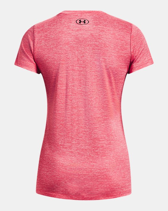 เสื้อแขนสั้น UA Tech™ Twist Script สำหรับผู้หญิง in Pink image number 5